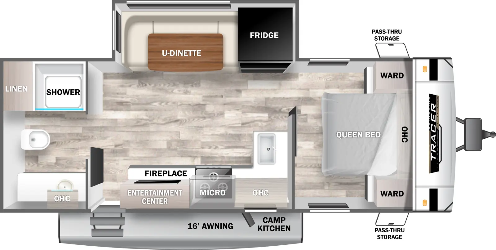 Tracer 23RBS Floorplan